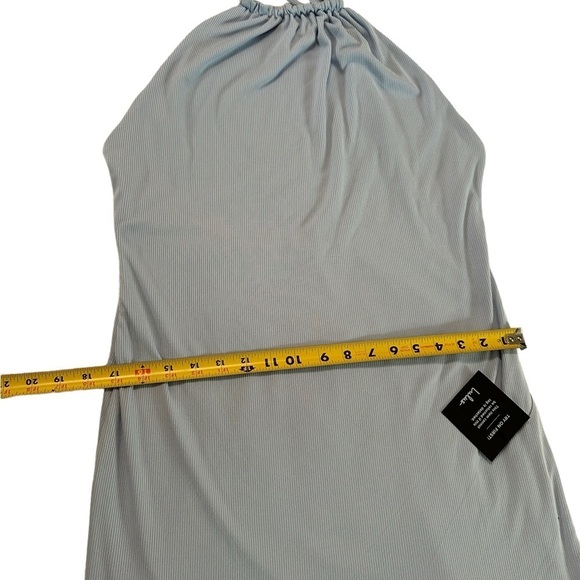 Lulus Loving Los Angeles Light Blue Ribbed Halter Mini Dress Size XL NWT - Picture 13 of 17